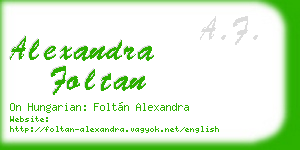 alexandra foltan business card